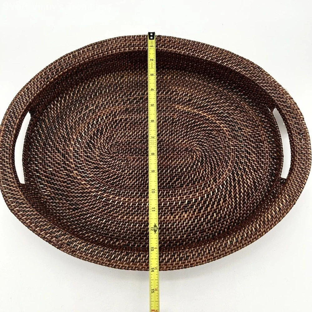 Southern Living Dillard's Oval Serving Tray Woven Nito Vine 18 Inch NWT